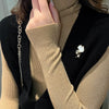 Alloy Pearl Ginkgo Leaf Women's Natural Style Flower Pattern Electroplating Brooch