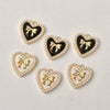 Alloy Pearl Heart Bow Pendant Jewelry Accessories With Electroplating