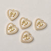 Alloy Pearl Heart Bow Pendant Jewelry Accessories With Electroplating