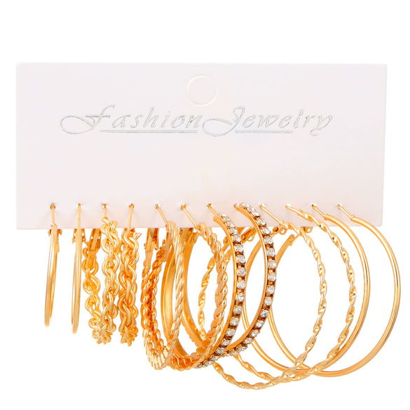 Alloy Pearl Rhinestone Geometric Earrings Jewelry With Electroplating For Women