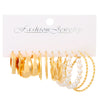 Alloy Pearl Rhinestone Geometric Earrings Jewelry With Electroplating For Women