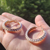 Alloy Pearl Round Electroplating Earrings Wholesale