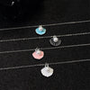 Alloy Pearl Shell Women's Jewelry With Marine Organisms Pattern Electroplated Clavicle Chain And Earrings