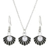Alloy Pearl Shell Women's Jewelry With Marine Organisms Pattern Electroplated Clavicle Chain And Earrings