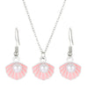 Alloy Pearl Shell Women's Jewelry With Marine Organisms Pattern Electroplated Clavicle Chain And Earrings