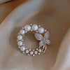 Alloy Pearl Women's Natural Flower Shaped Brooch With Electroplating Design