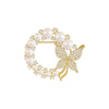 Alloy Pearl Women's Natural Flower Shaped Brooch With Electroplating Design