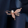 Alloy Pearl Women's Natural Style Flower Pattern Electroplated Brooch Wholesale Accessories