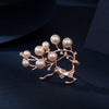 Alloy Pearl Women's Natural Style Flower Pattern Electroplated Brooch Wholesale Accessories