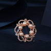 Alloy Pearl Women's Natural Style Flower Pattern Electroplated Brooch Wholesale Accessories