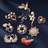 Alloy Pearl Women's Natural Style Flower Pattern Electroplated Brooch Wholesale Accessories