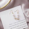 Alloy Pearl Zircon Water Drop Earrings With Electroplating Process