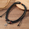 Alloy Pendant Butterfly Necklace Retro Braided Rope Handmade Beaded Multi Layer Unisex