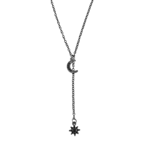 Alloy Pendant Fashion Necklace With Moon Star Design And Electroplating Treatment For Women