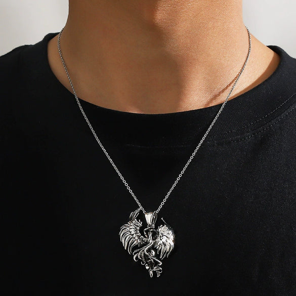 Alloy Pendant Necklace With Cartoon Character Design And Electroplating Unisex Style