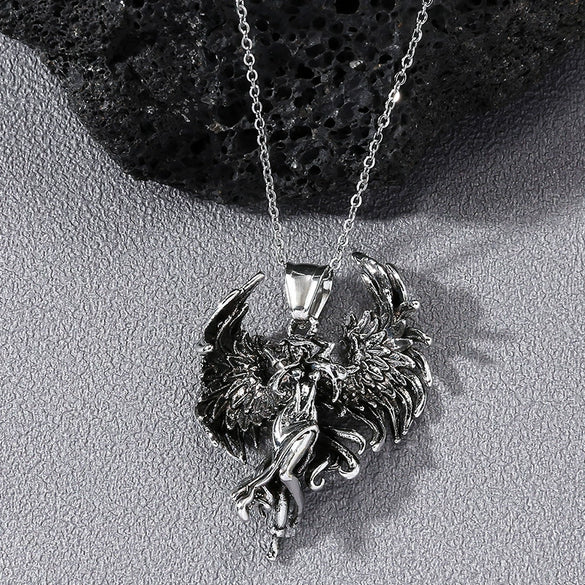 Alloy Pendant Necklace With Cartoon Character Design And Electroplating Unisex Style