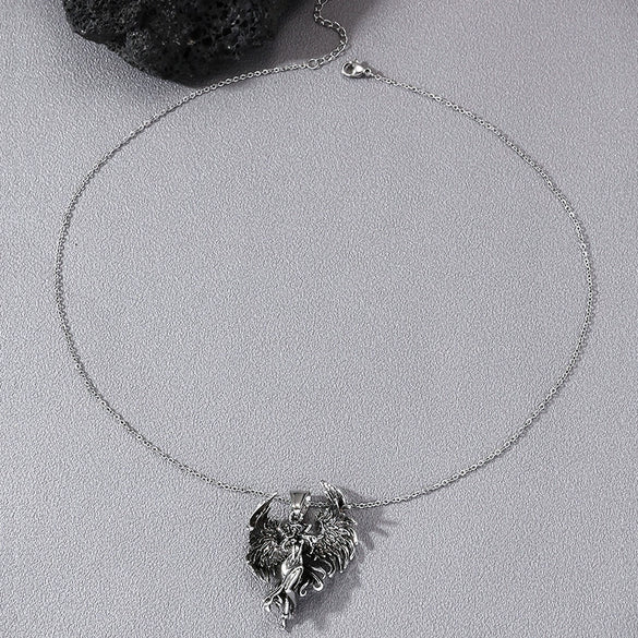 Alloy Pendant Necklace With Cartoon Character Design And Electroplating Unisex Style