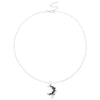 Alloy Pendant Necklace With Irregular Lava Moon Star Design Electroplated For Women