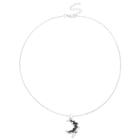 Alloy Pendant Necklace With Irregular Lava Moon Star Design Electroplated For Women