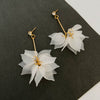 Alloy Petal Lotus Flower Long Tassel Women's Earrings With Electroplating