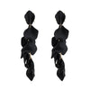 Alloy Petals Pattern Spraypainted Multilayer Tassel Earrings For Women