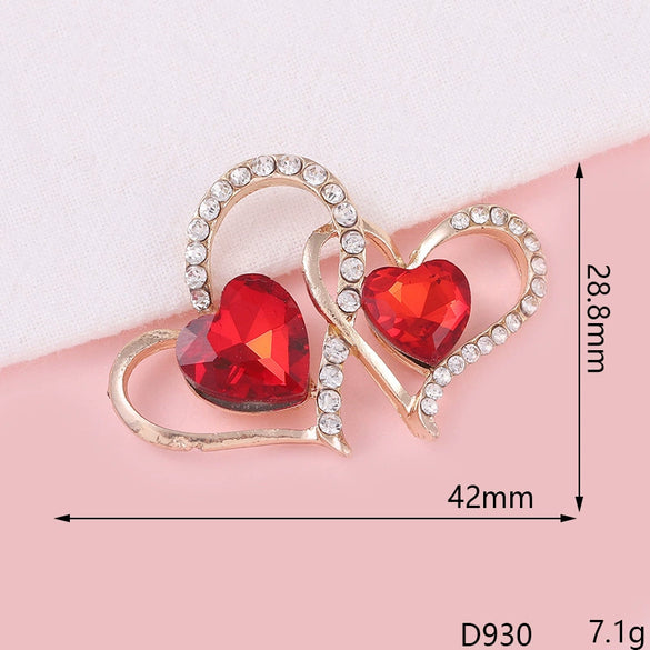 Alloy Phone Shell Jewelry Accessories With Love Peach Heart Design And Electroplating Treatment