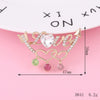 Alloy Phone Shell Jewelry Accessories With Love Peach Heart Design And Electroplating Treatment