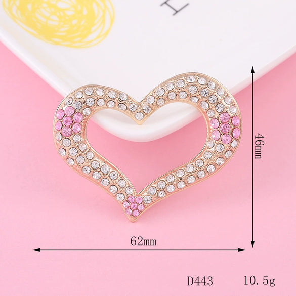 Alloy Phone Shell Jewelry Accessories With Love Peach Heart Design And Electroplating Treatment