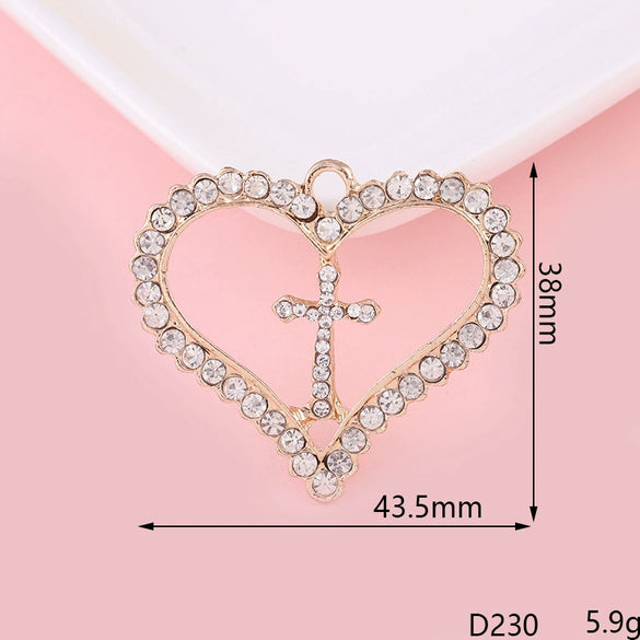 Alloy Phone Shell Jewelry Accessories With Love Peach Heart Design And Electroplating Treatment