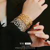 Alloy Pig Nose Cut Out Open Bracelet Cold Style Electroplating Hand Jewelry For Women