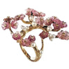Alloy Pink Wintersweet Flower Design Electroplated Women's Ring