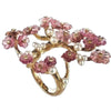 Alloy Pink Wintersweet Flower Design Electroplated Women's Ring