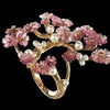 Alloy Pink Wintersweet Flower Design Electroplated Women's Ring