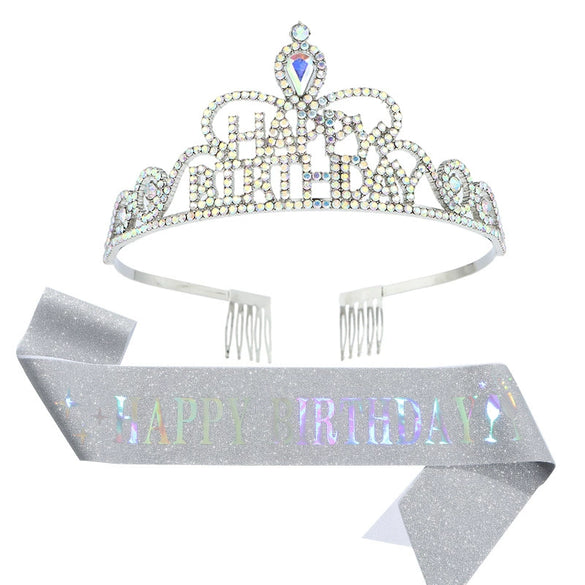 Alloy Plaid Party Headdress Hair Accessories Shoulder Strap Etiquette Belt Semimanual Semimechanical