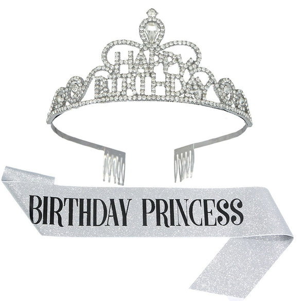 Alloy Plaid Party Headdress Hair Accessories Shoulder Strap Etiquette Belt Semimanual Semimechanical