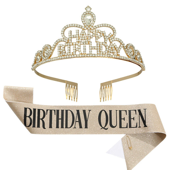 Alloy Plaid Party Headdress Hair Accessories Shoulder Strap Etiquette Belt Semimanual Semimechanical