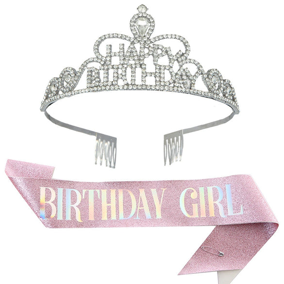 Alloy Plaid Party Headdress Hair Accessories Shoulder Strap Etiquette Belt Semimanual Semimechanical