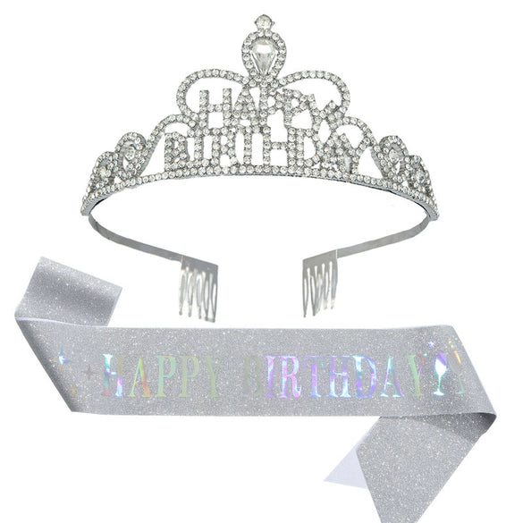 Alloy Plaid Party Headdress Hair Accessories Shoulder Strap Etiquette Belt Semimanual Semimechanical