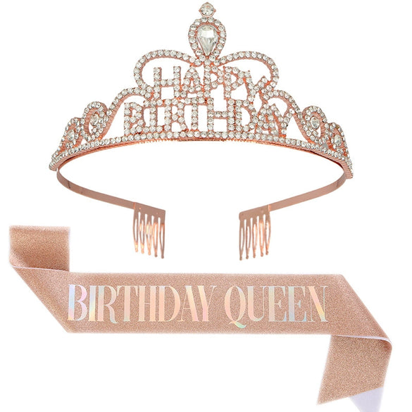 Alloy Plaid Party Headdress Hair Accessories Shoulder Strap Etiquette Belt Semimanual Semimechanical