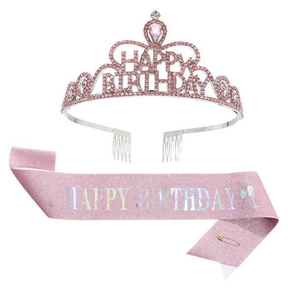 Alloy Plaid Party Headdress Hair Accessories Shoulder Strap Etiquette Belt Semimanual Semimechanical