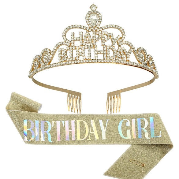 Alloy Plaid Party Headdress Hair Accessories Shoulder Strap Etiquette Belt Semimanual Semimechanical