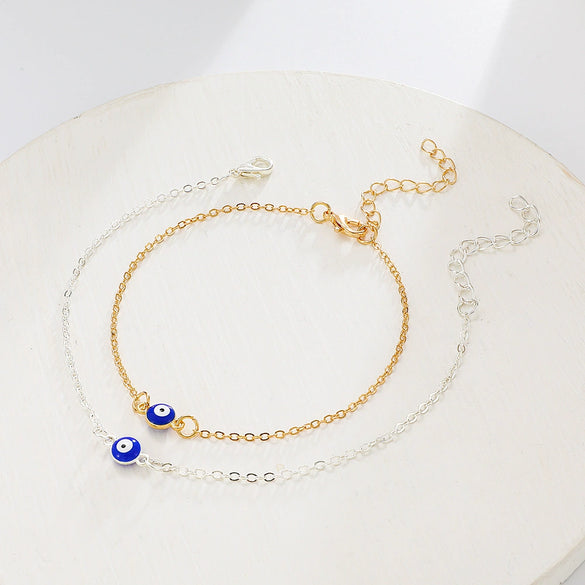 Alloy Plating Evil Blue Eyes Ladies Anklet Foot Accessory