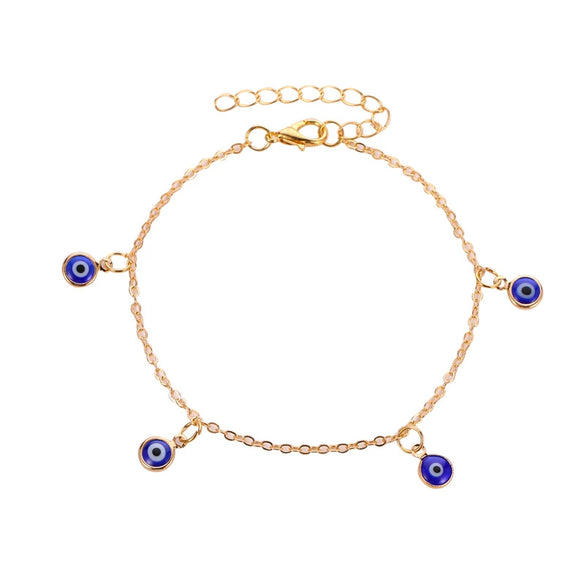 Alloy Plating Evil Blue Eyes Ladies Anklet Foot Accessory