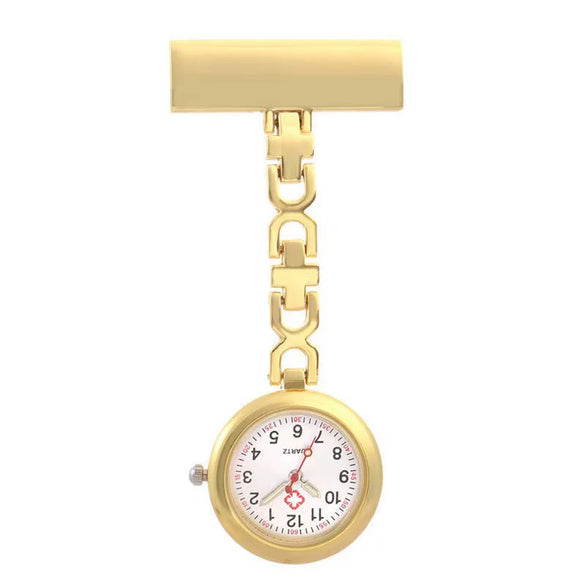 Alloy Pocket Watch For Women And Students With Engraving Round Dial Medical Style