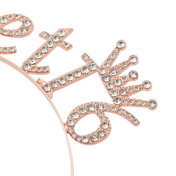 Alloy Point Drill Alphabet Headband For Female