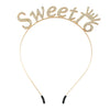 Alloy Point Drill Alphabet Headband For Female