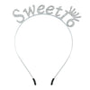 Alloy Point Drill Alphabet Headband For Female