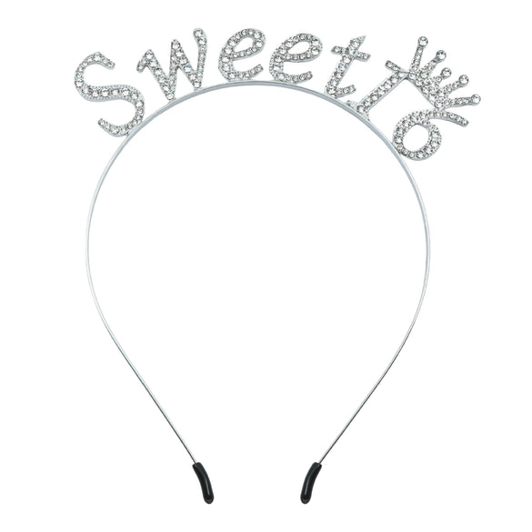 Alloy Point Drill Alphabet Headband For Female