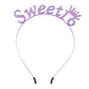 Alloy Point Drill Alphabet Headband For Female