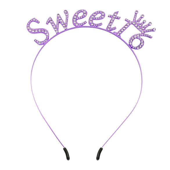 Alloy Point Drill Alphabet Headband For Female